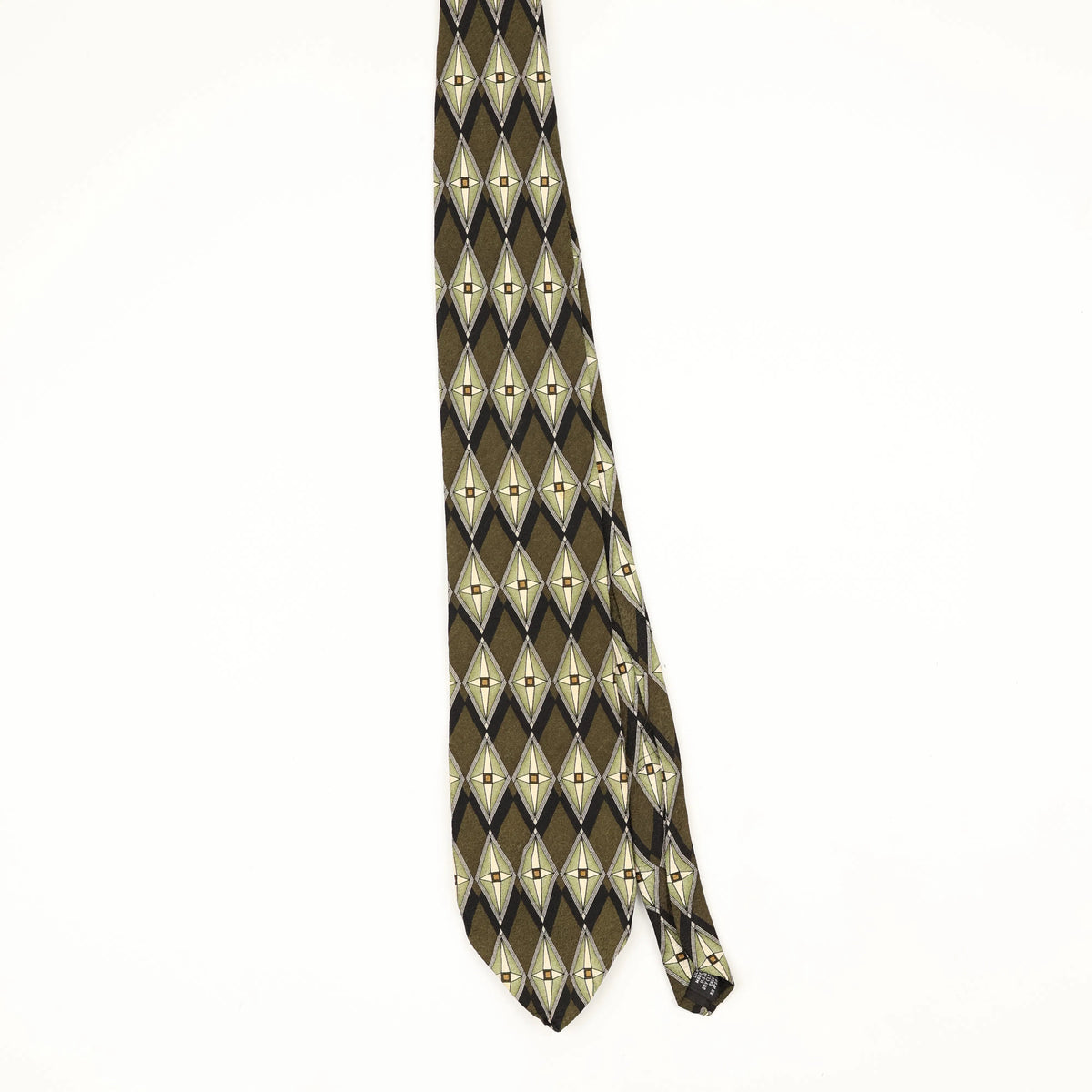 Front Front of Vintage 1990's Mulberry Geometric Patterned Tie