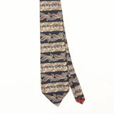 Front Front Detail of Vintage 1990's Paisley Patterned Tie