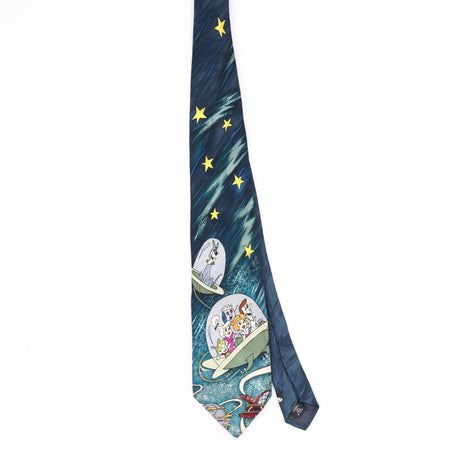 Front Front of Vintage 1990's Jetsons Cartoon Patterned Tie