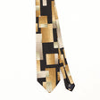 Front Front Detail of Vintage 1990's Blocks Geometric Patterned Tie