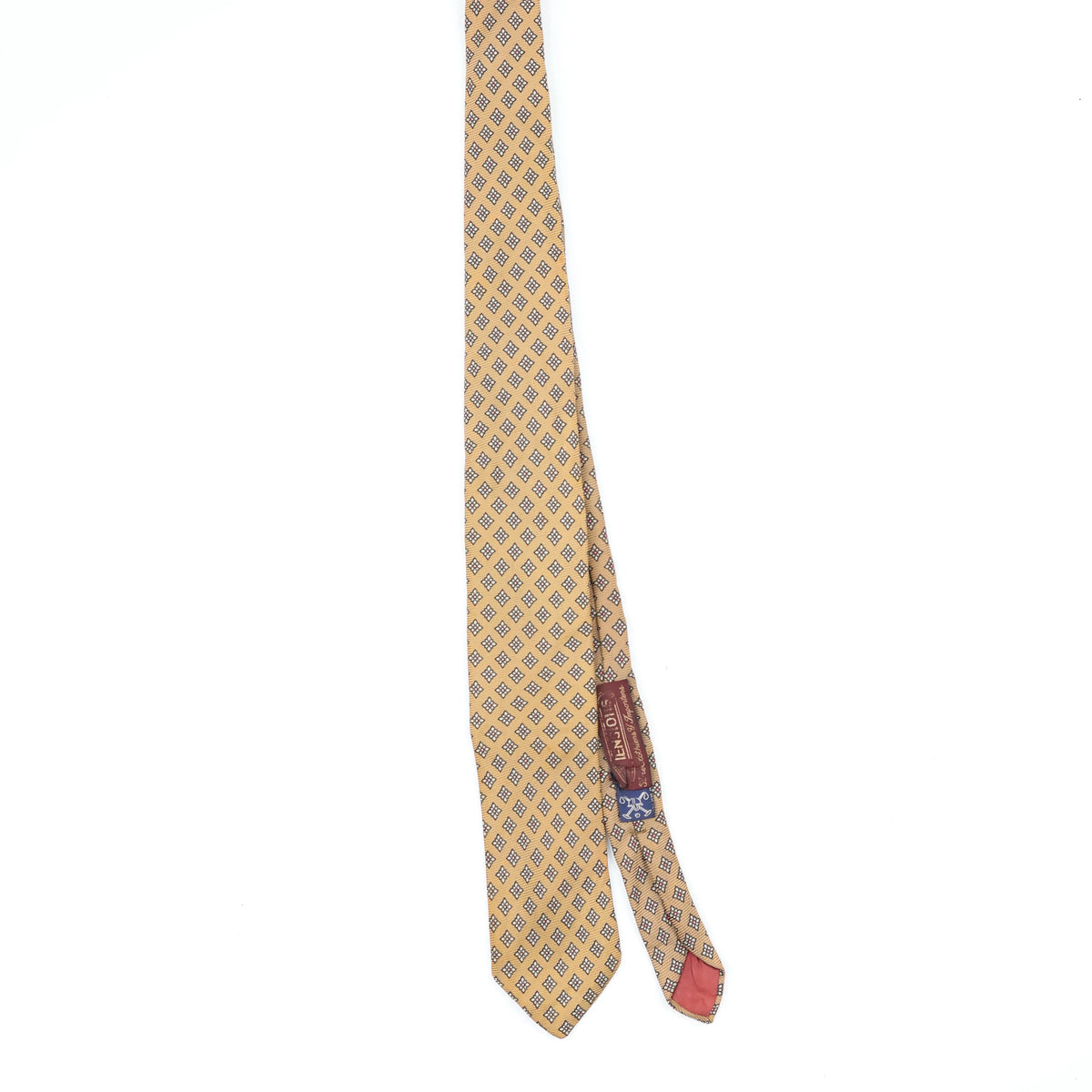 Front Front of Vintage 1980's Ralph Lauren Foulard Geometric Patterned Tie