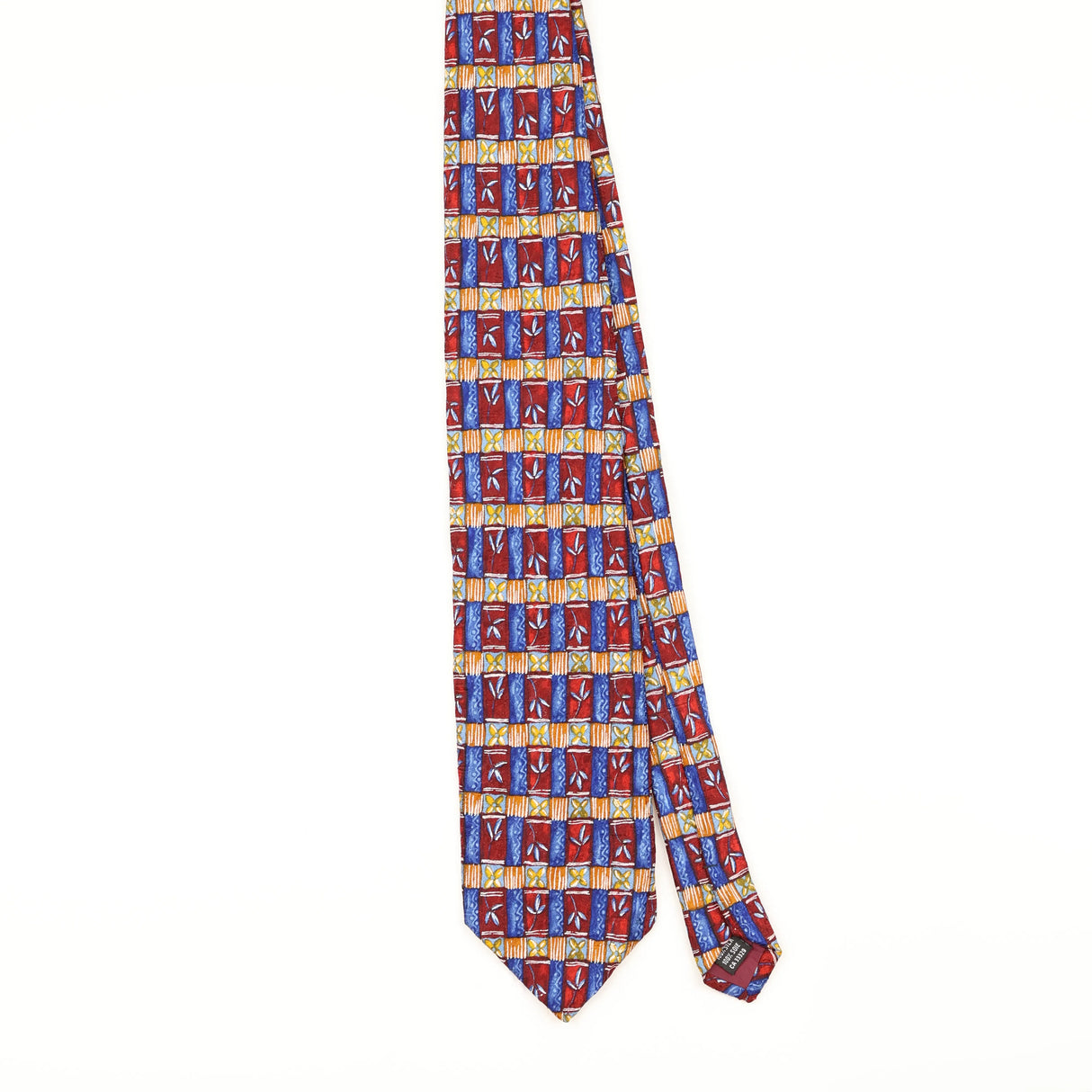 Front of Vintage 1990's Geometric Patterned Tie