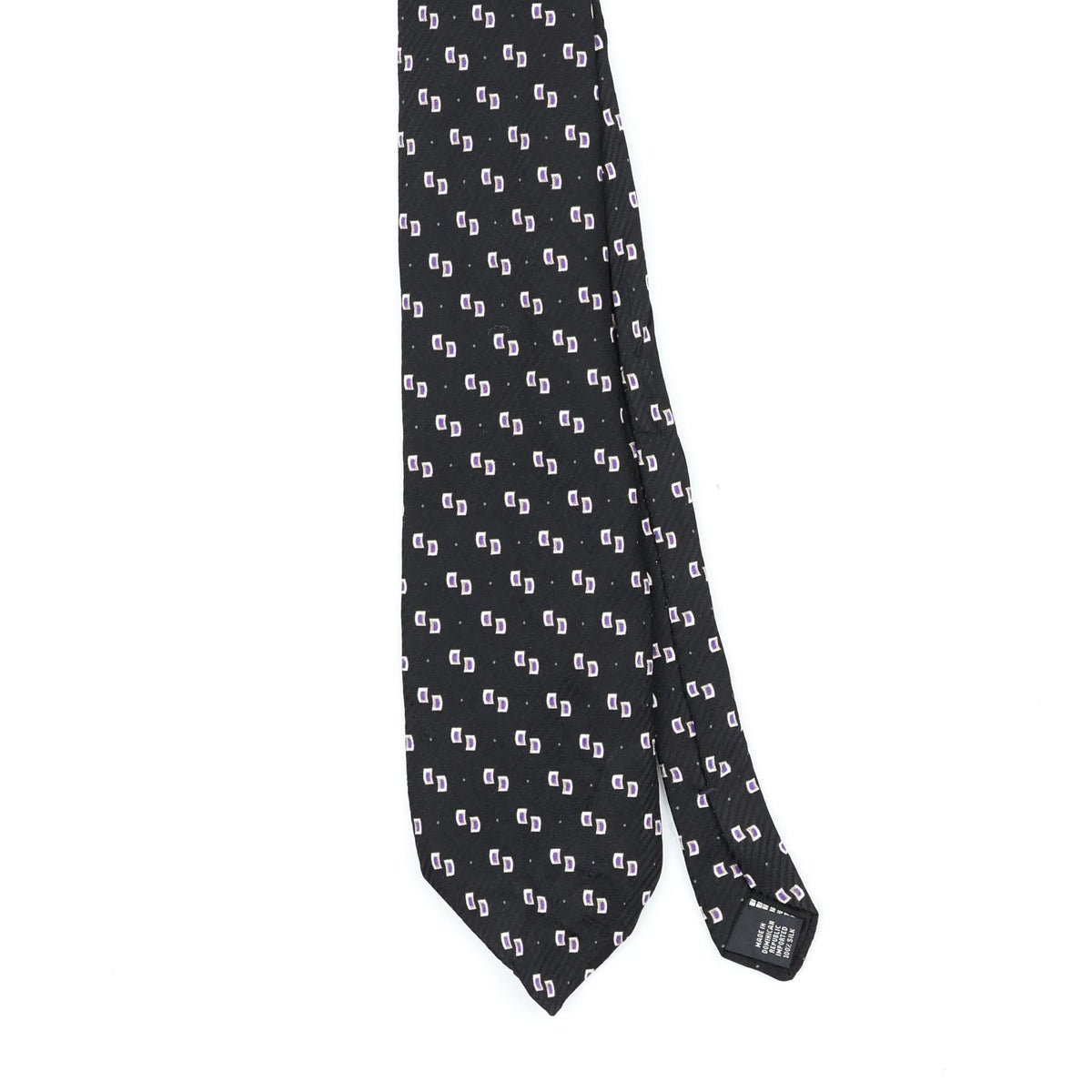 Front Front Detail of Vintage U.S. Polo Assn. Geometric Patterned Tie