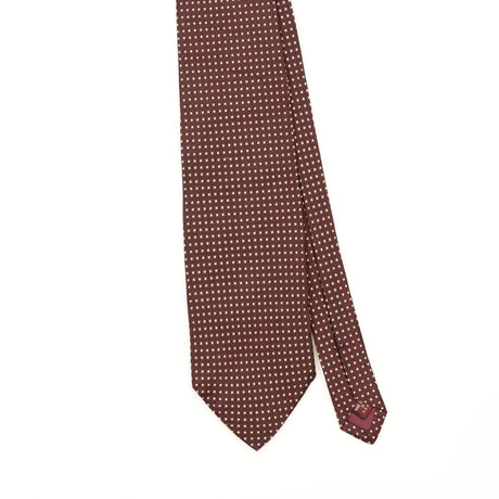 Front Front Detail of Vintage 1990's Jos. A. Bank Polka Dot Patterned Tie
