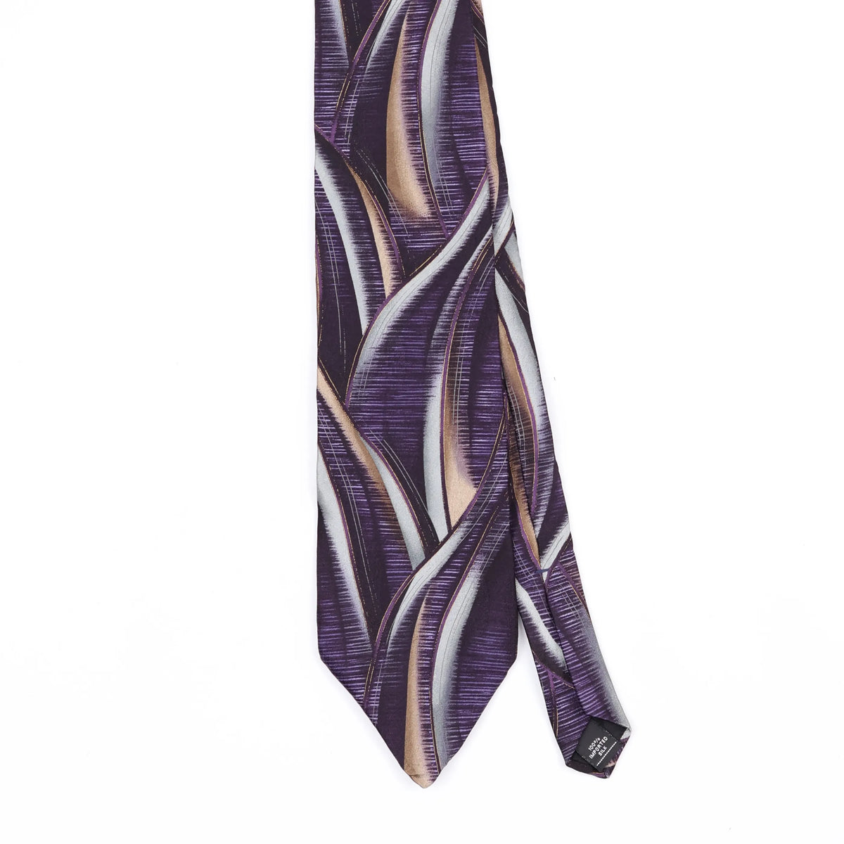 Front Front Detail of Vintage 1990's Abstract Patterned Tie