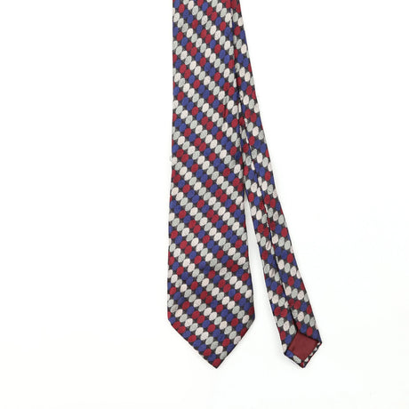 Front Front Detail of Vintage 1990's Geometric Patterned Tie