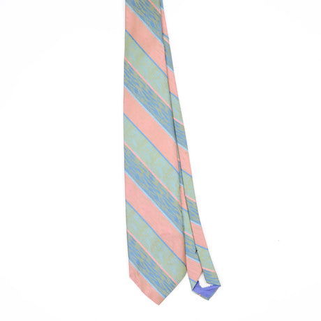 Front Front of Vintage 1980's Trevira Striped Patterned Tie
