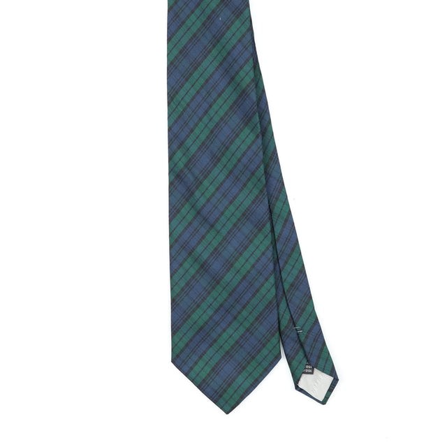 Front Front Detail of Vintage 1990's Giorgio Armani Tartan Plaids & Checks Patterned Tie