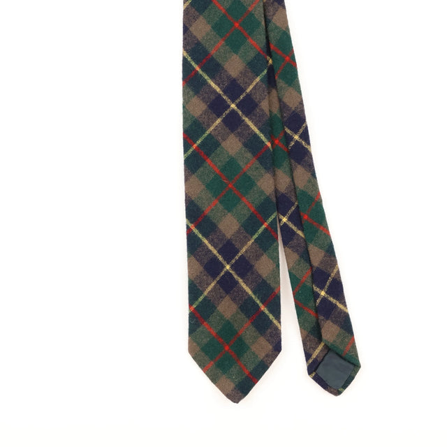 Front Detail of Vintage 1990's Pendleton Plaids & Checks Patterned Tie