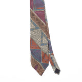 Front Front Detail of Vintage 1990's Oscar De La Renta Abstract Patterned Tie