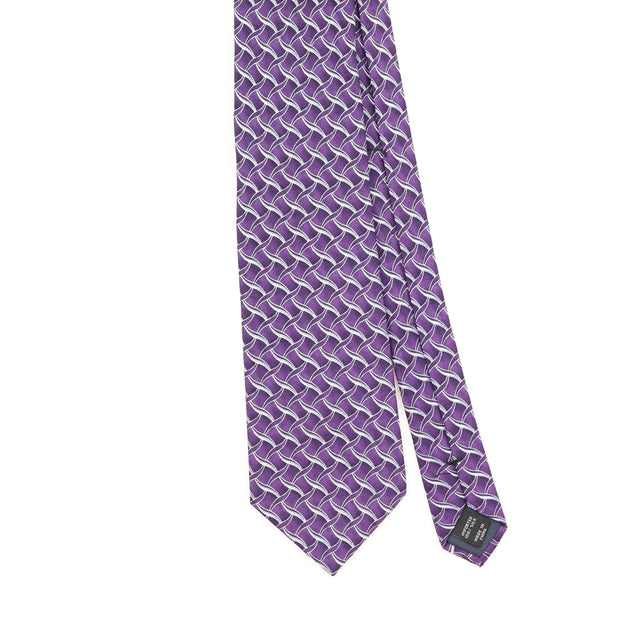 Front Detail of Vintage Jos. A. Bank Geometric Patterned Tie