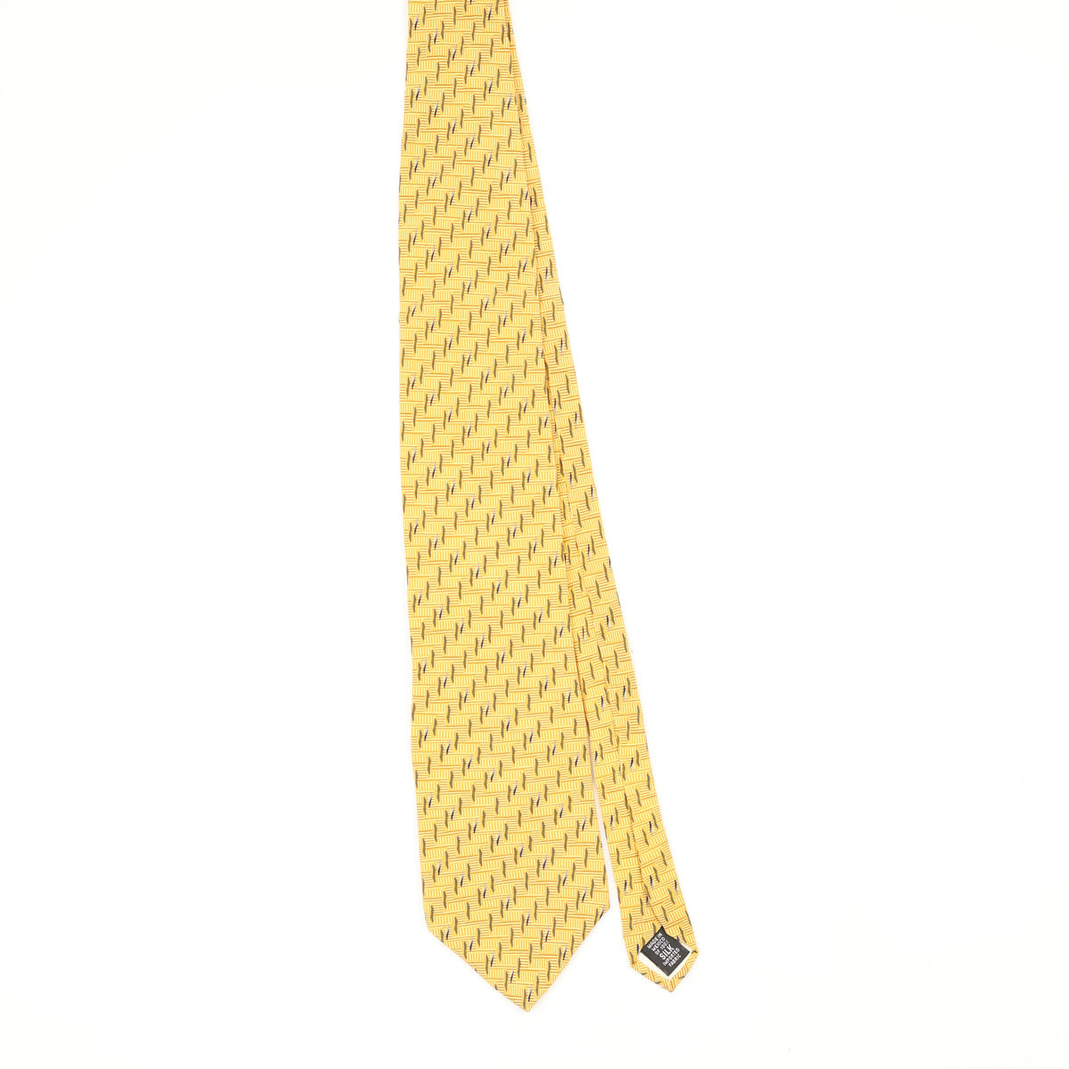 Front Front of Vintage Bill Blass Geometric Patterned Tie