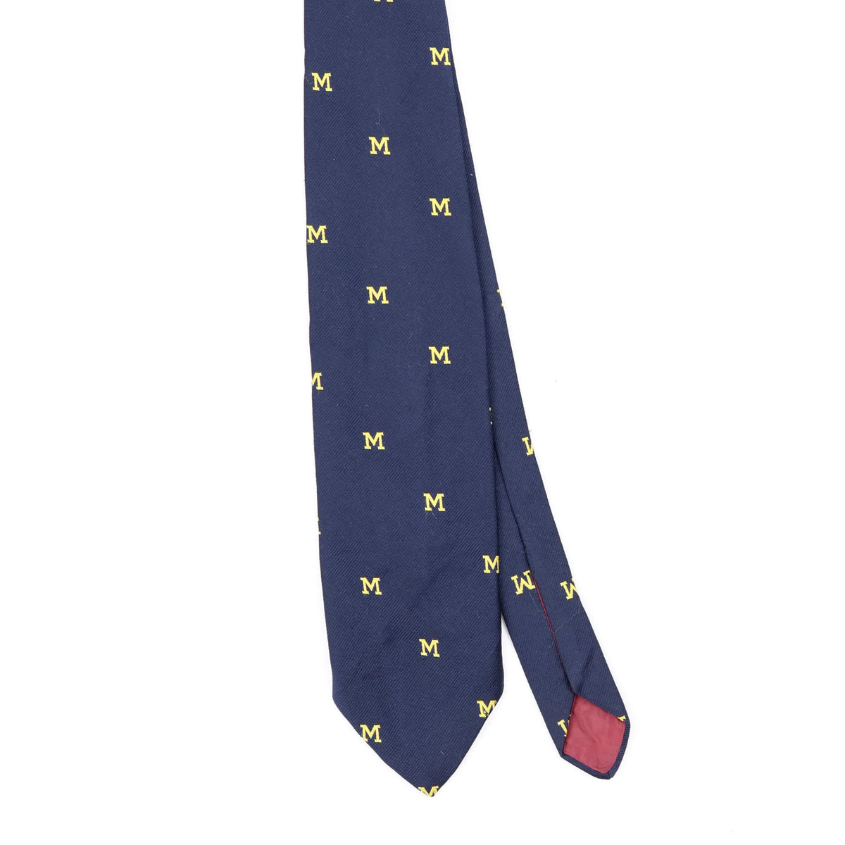 Front Front Detail of Vintage 1990's Michigan Geometric Patterned Tie