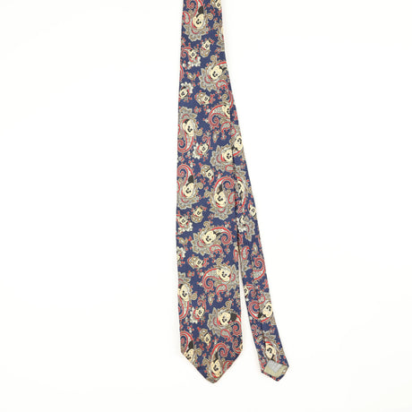 Front Front of Vintage 1990's Mickey Mouse Paisley Patterned Tie