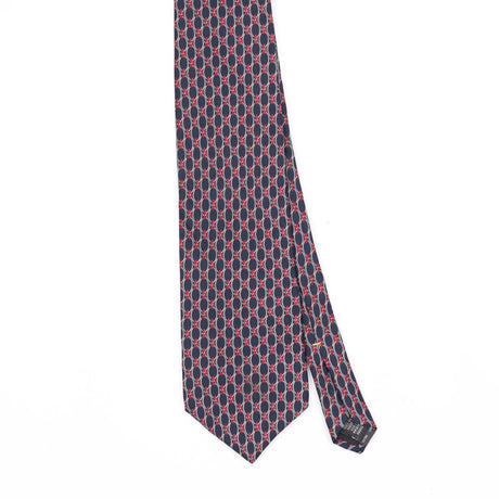 Front Front Detail of Vintage 1990's Geometric Patterned Tie