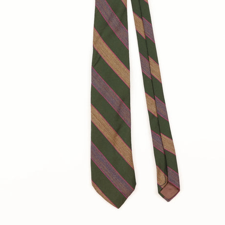 Front Detail of Vintage Striped Patterned Tie