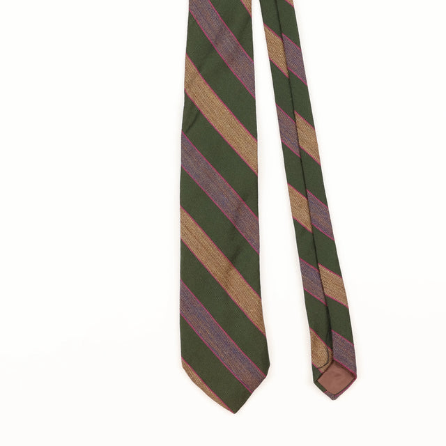Front Detail of Vintage Striped Patterned Tie