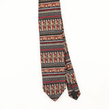 Front Front Detail of Vintage 1990's Striped Patterned Tie