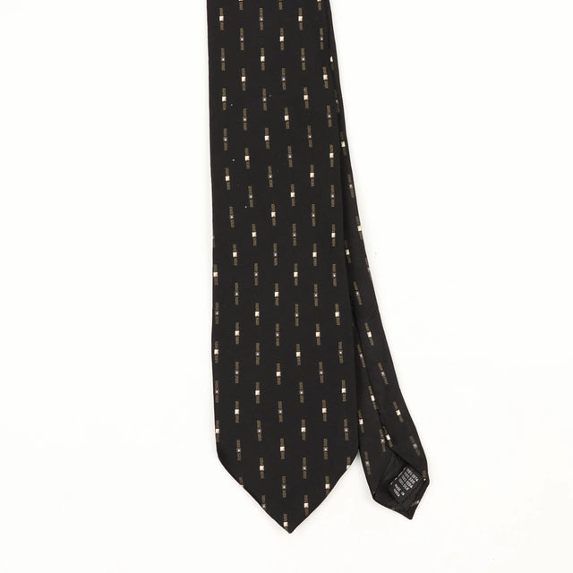 Front Front Detail of Vintage 1990's Geometric Patterned Tie