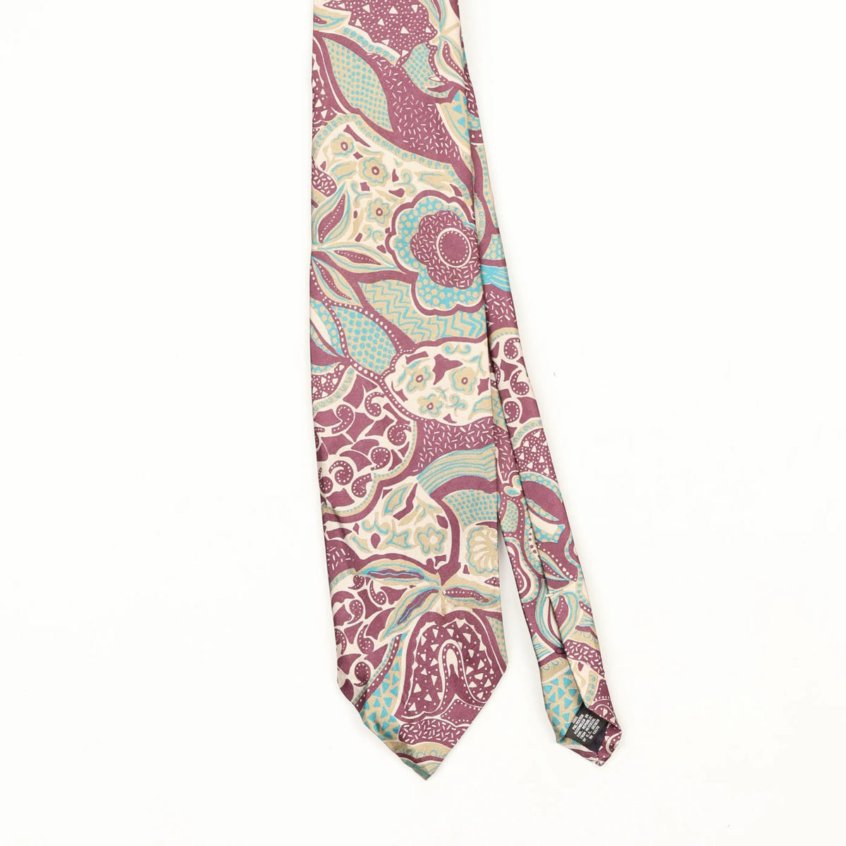 Front Front Detail of Vintage 1990's Oleg Cassini Abstract Patterned Tie
