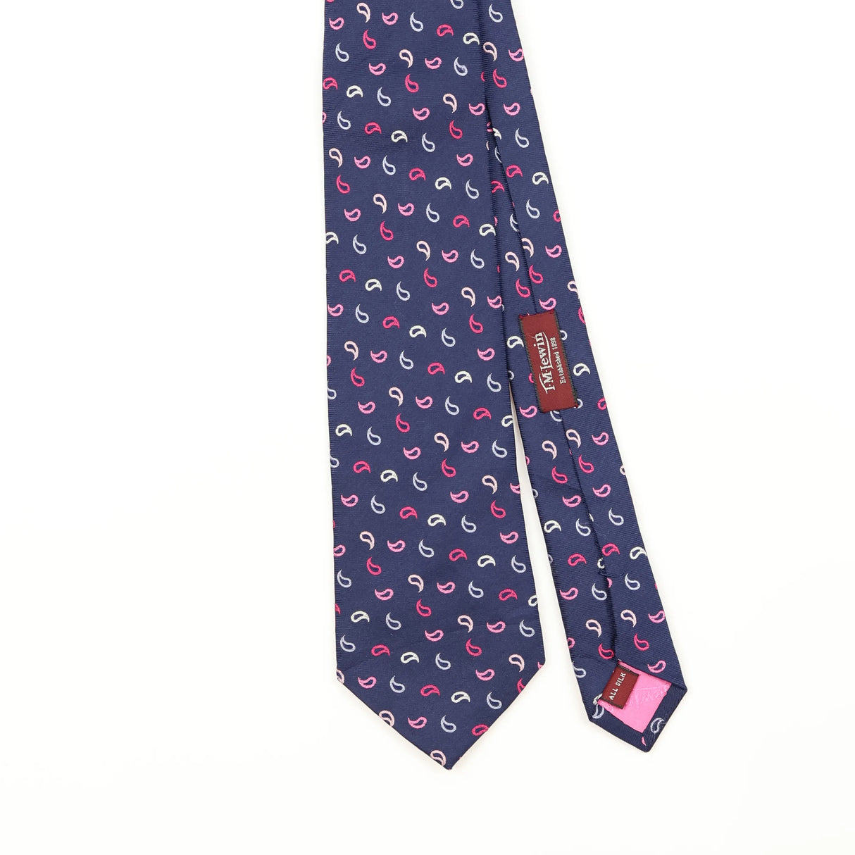 Front Detail of Vintage Charles Tyrwhitt Paisley Patterned Tie