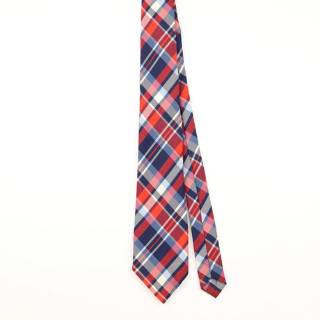 Front of Vintage 1970's Plaids & Checks Patterned Tie