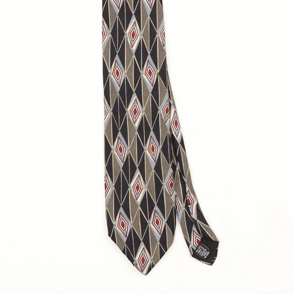 Front Front Detail of Vintage 1990's Haggar Geometric Patterned Tie
