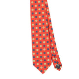 Front Front Detail of Vintage 1990's Ermenegildo Zegna Geometric Patterned Tie