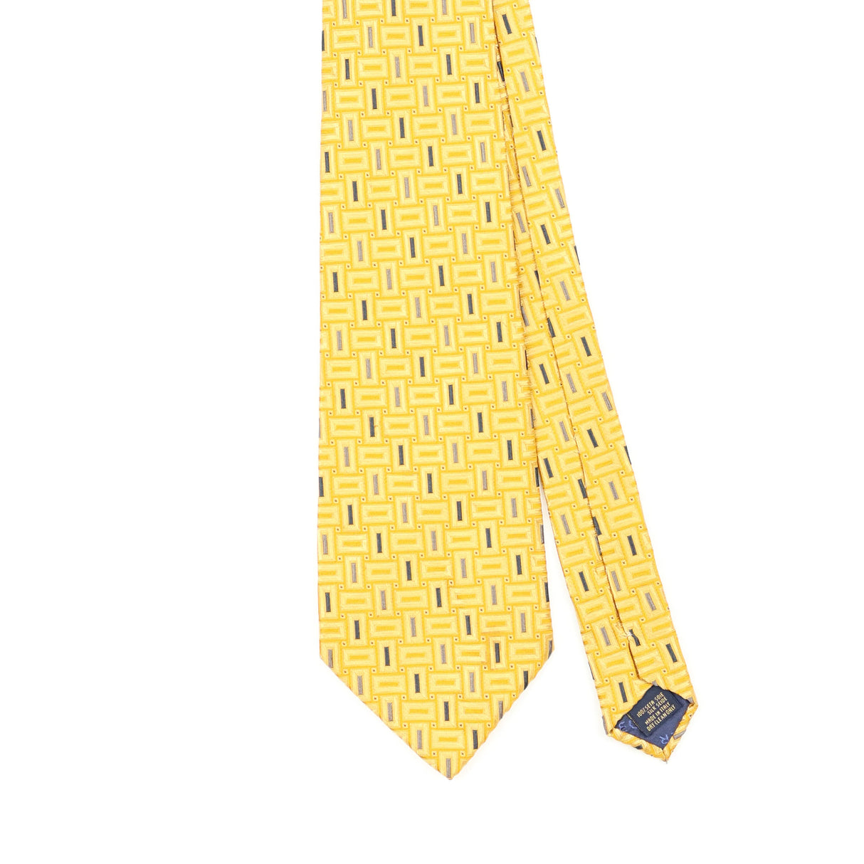 Front Detail of Vintage 1990's Jaeger Geometric Patterned Tie