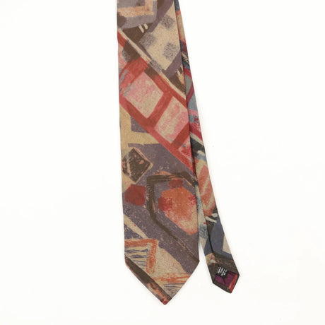 Front Front Detail of Vintage 1990's Abstract Patterned Tie