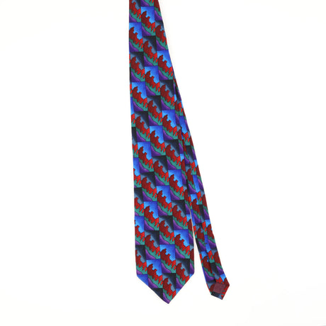Front of Vintage 1990's Jerry Garcia Dawn At The Ritz Geometric Patterned Tie
