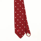 Front Front Detail of Vintage 1980's Diamonds Polka Dot Patterned Tie