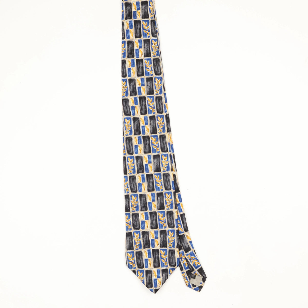 Front Front of Vintage 1990's Givenchy Geometric Patterned Tie