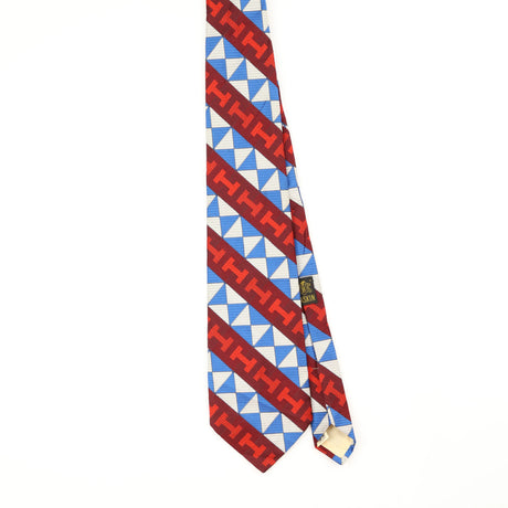 Front Front of Vintage 1980's Geometric Patterned Tie