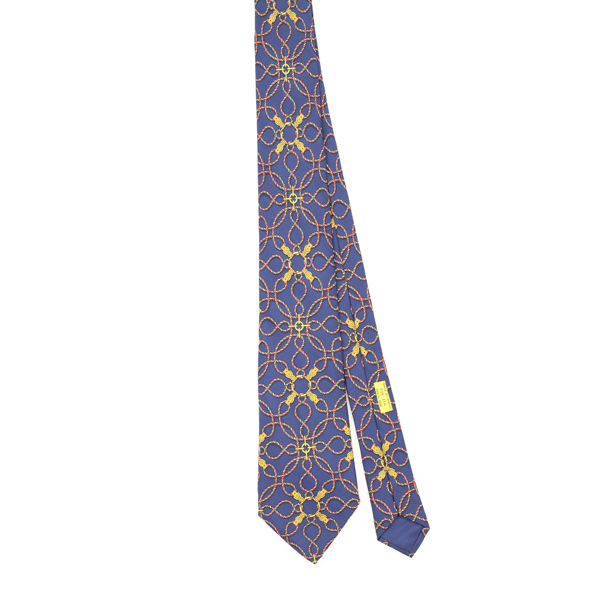 Front of Vintage 1990's Hermès Geometric Patterned Tie