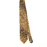 Front of Vintage 1990's Leopard Animal Print Patterned Tie