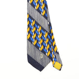 Front Front Detail of Vintage 1980's Yves Saint Laurent Geometric Patterned Tie