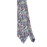 Front Front Detail of Vintage 1990's J.T. Beckett Floral Patterned Tie