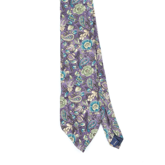 Front Front Detail of Vintage 1990's J.T. Beckett Floral Patterned Tie