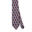 Front Front Detail of Vintage 1990's Geometric Patterned Tie