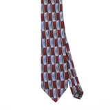 Front Front Detail of Vintage 1990's Geometric Patterned Tie