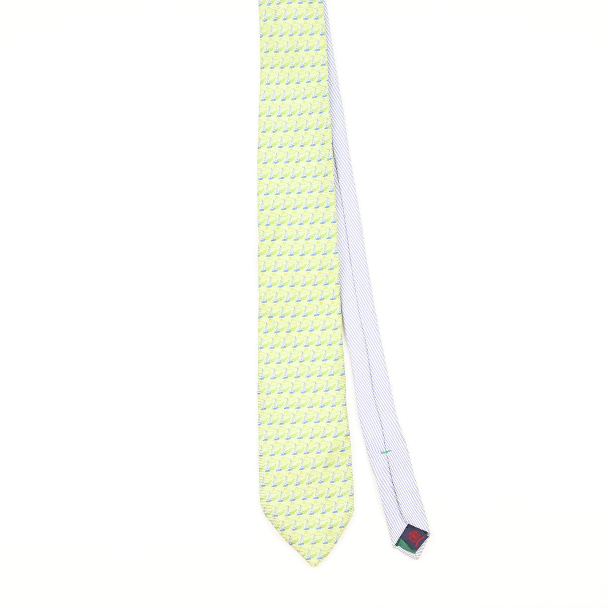 Front of Vintage 1990's Tommy Hilfiger Boats Geometric Patterned Tie