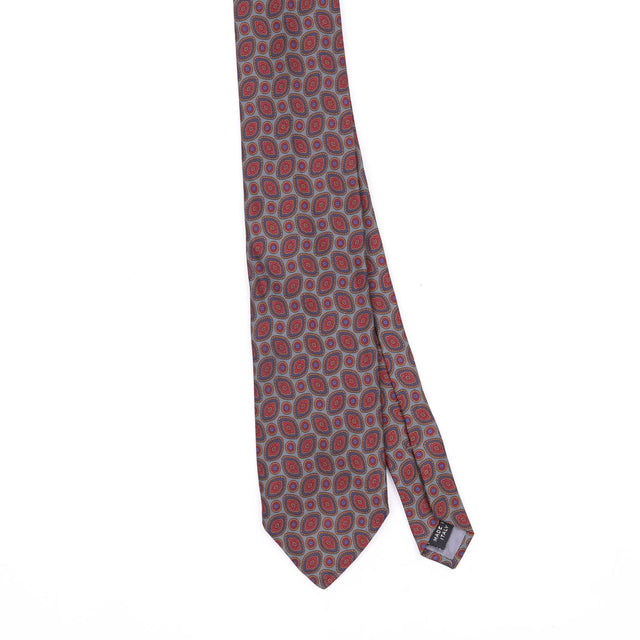 Front Front Detail of Vintage 1990's Isaco Geometric Patterned Tie