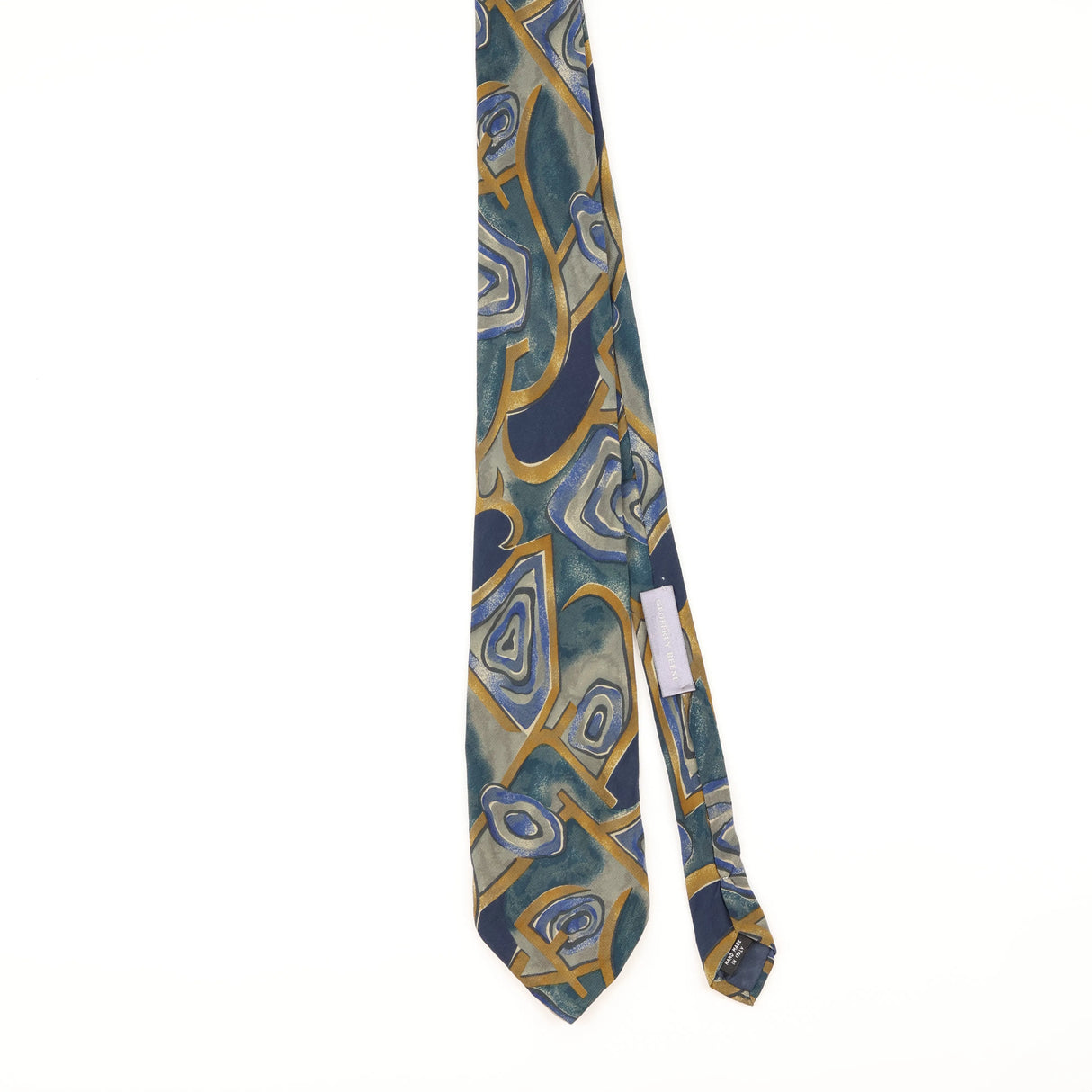 Front of Vintage 1990's Geoffrey Beene Abstract Patterned Tie