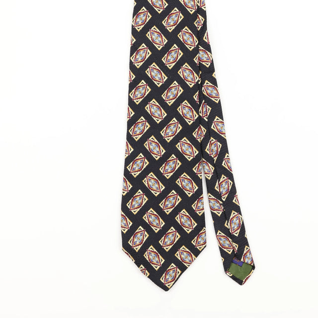 Front Detail of Vintage Ralph Lauren Geometric Patterned Tie
