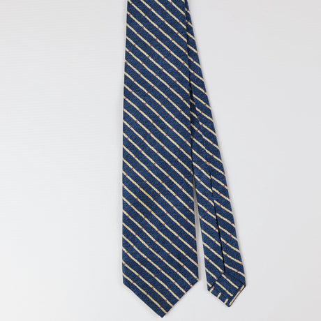 Front of Vintage Bvlgari Striped Patterned Tie