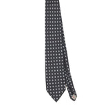 Front Front of Vintage 1990's Robert Talbott Flowers Geometric Patterned Tie