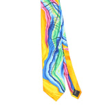 Front Front Detail of Vintage Jerry Garcia Liquid Torso Abstract Patterned Tie