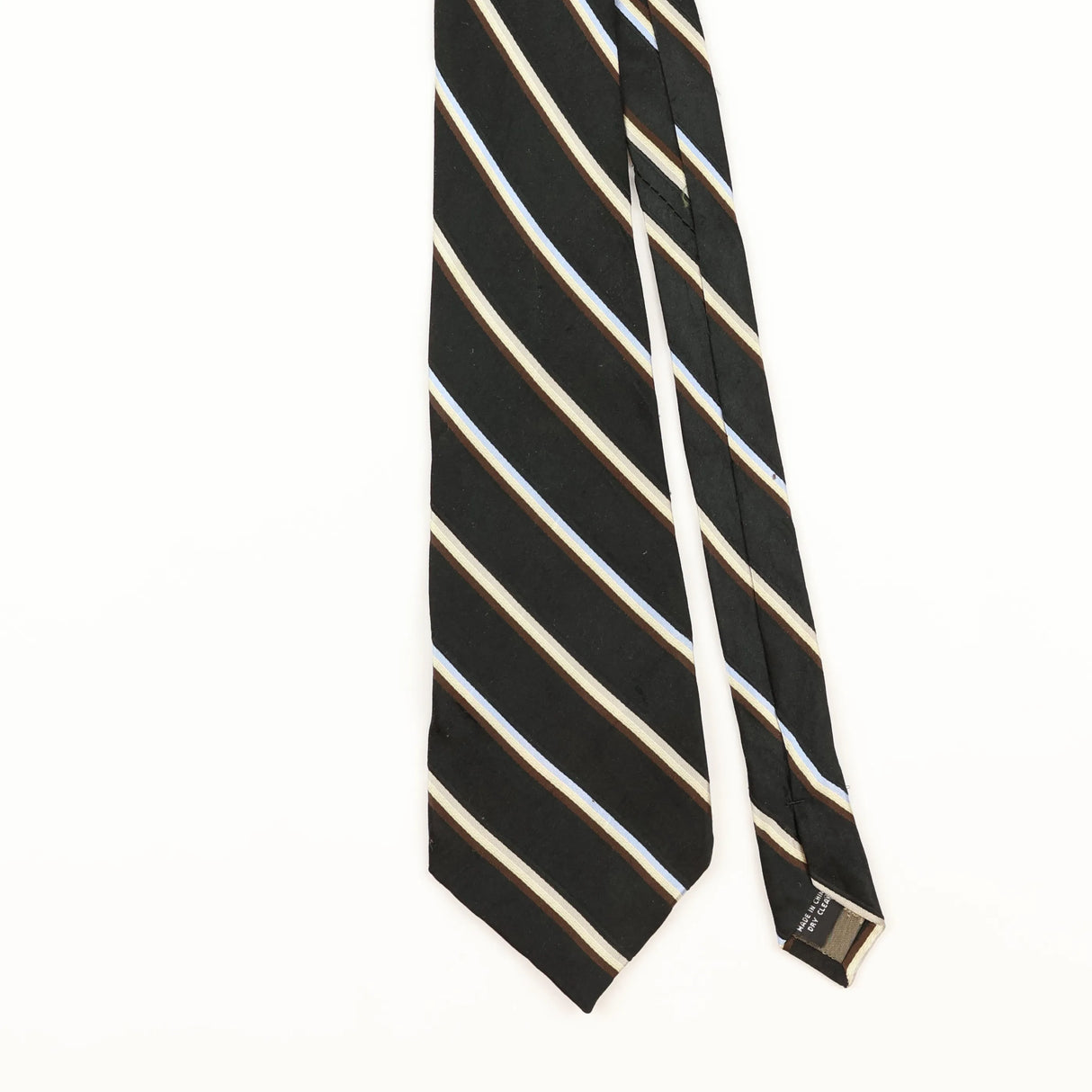 Front Detail of Vintage Calvin Klein Striped Patterned Tie