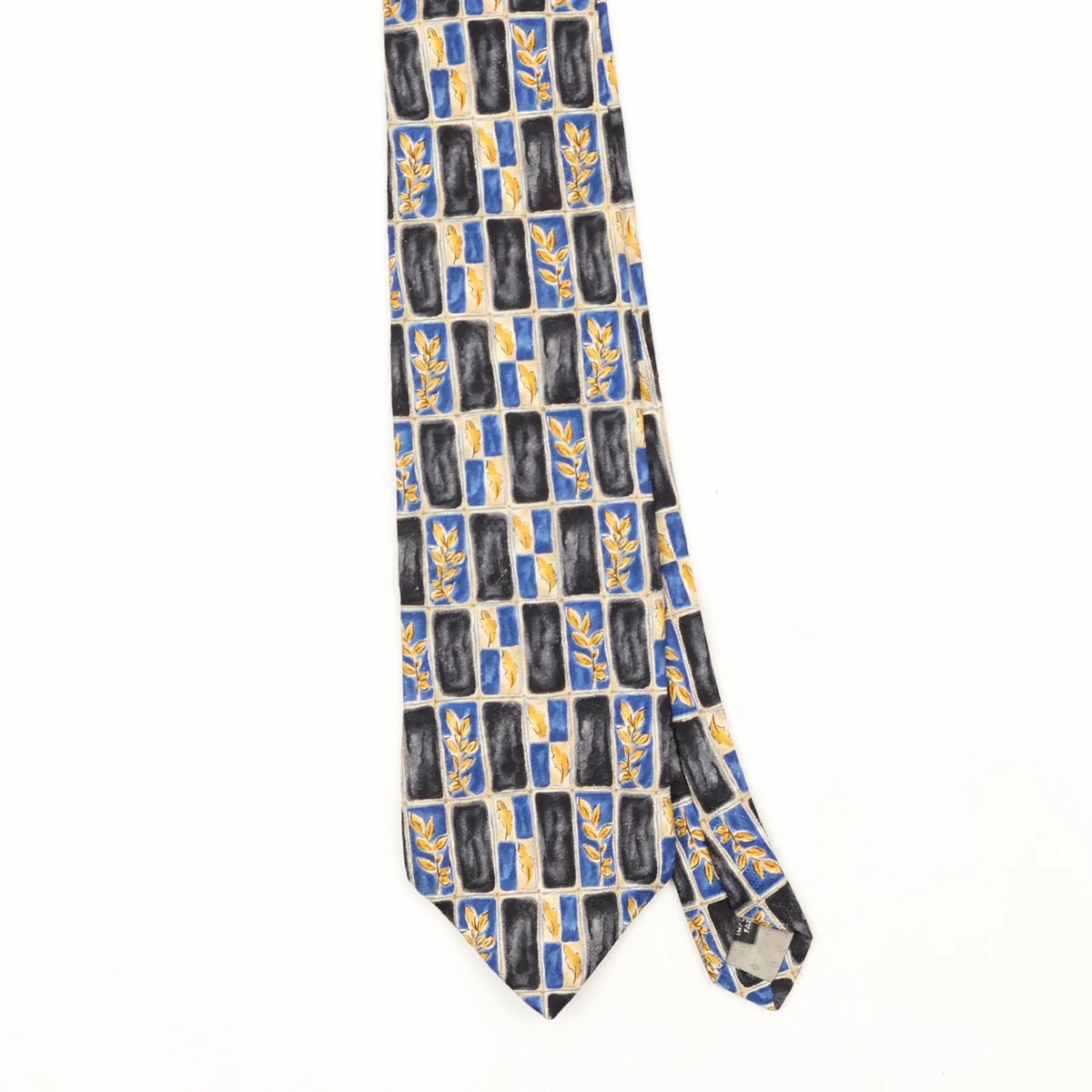Front Front Detail of Vintage 1990's Givenchy Geometric Patterned Tie